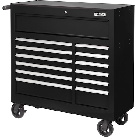 Global Industrial Roller Cabinet, Black, Steel, 42-3/8 in W x 18 in D x 38-5/8 in H 535654